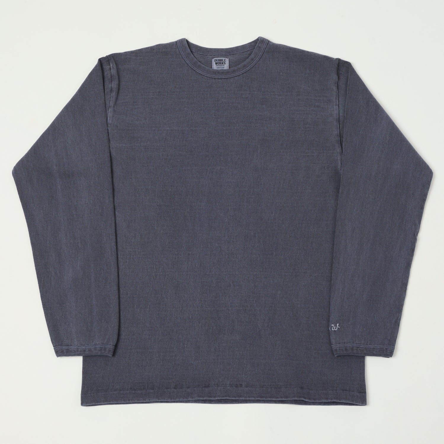 Dubbleworks Heavy Fabric Long Sleeve Pigment Dye Tee - Pd. Navy