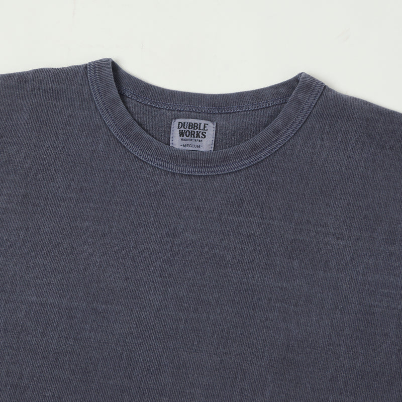 Dubbleworks Heavy Weight L/S Pigment Dye Tee - Pd. Navy