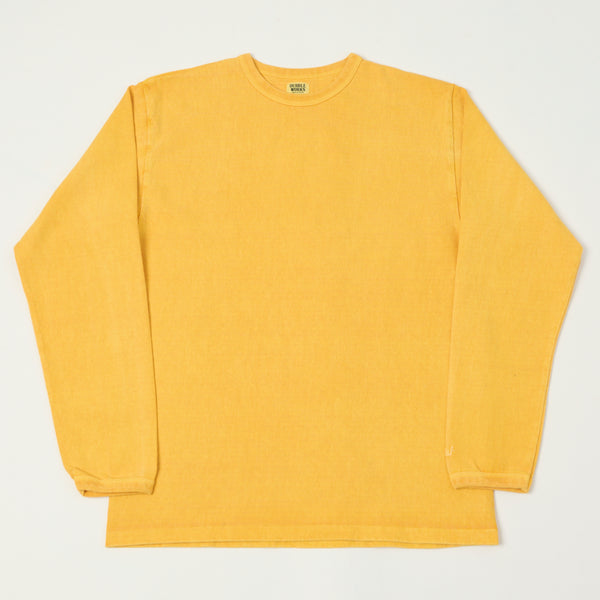 Dubbleworks Heavy Weight L/S Pigment Dye Tee - Pd. Gold