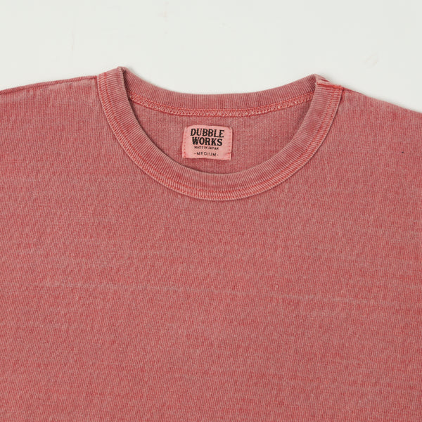 Dubbleworks Heavy Weight L/S Pigment Dye Tee - Pd. Red