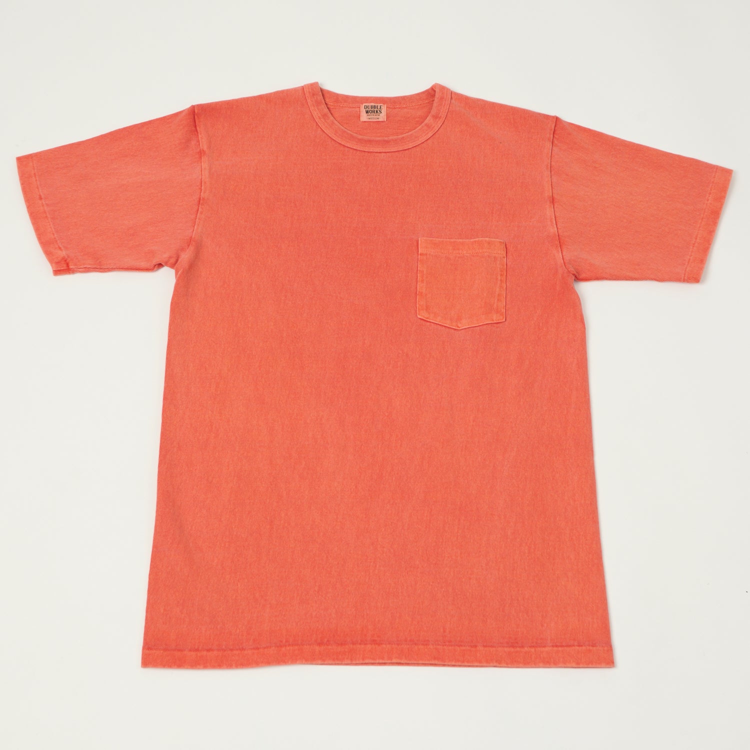 Dubbleworks Heavy Fabric Pigment Dye Pocket Tee - Orange