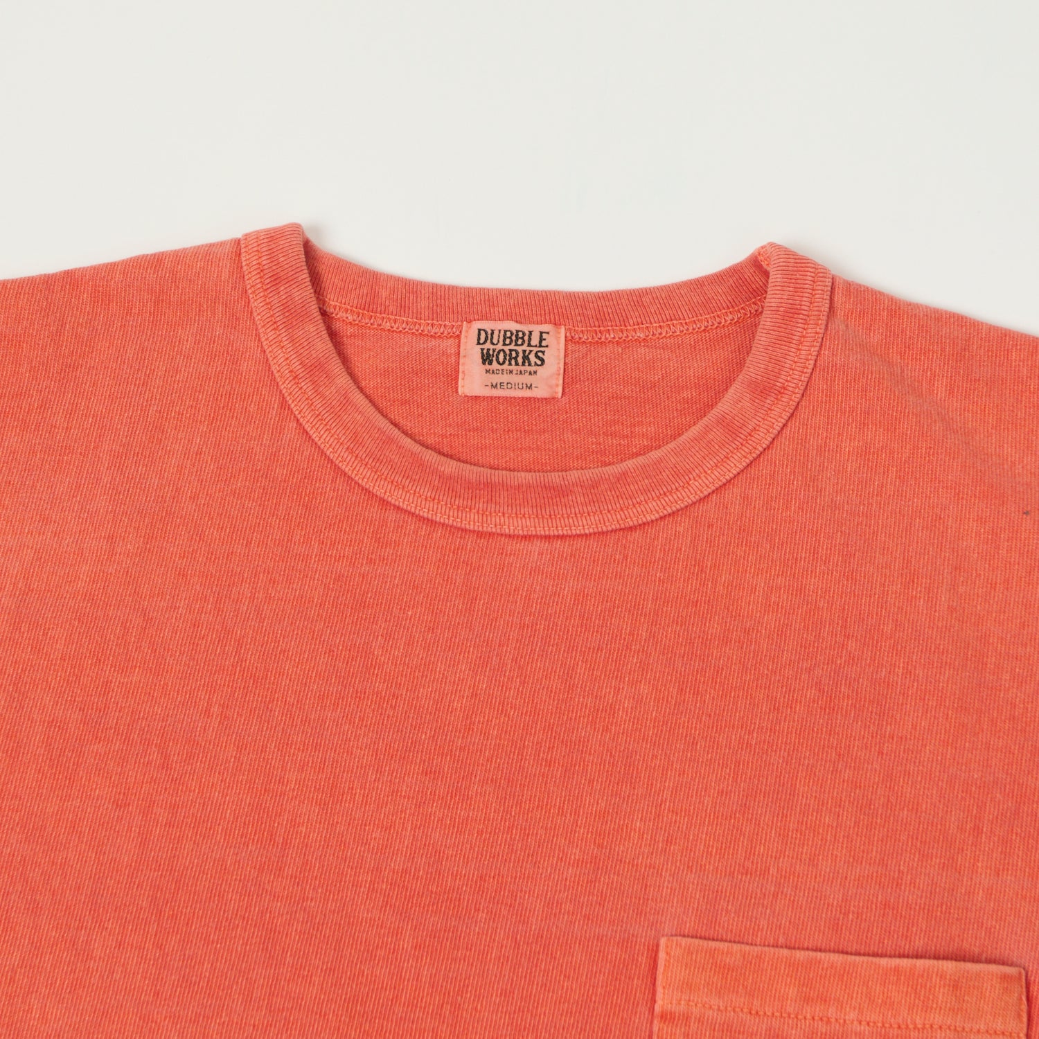 Dubbleworks Heavy Fabric Pigment Dye Pocket Tee - Orange