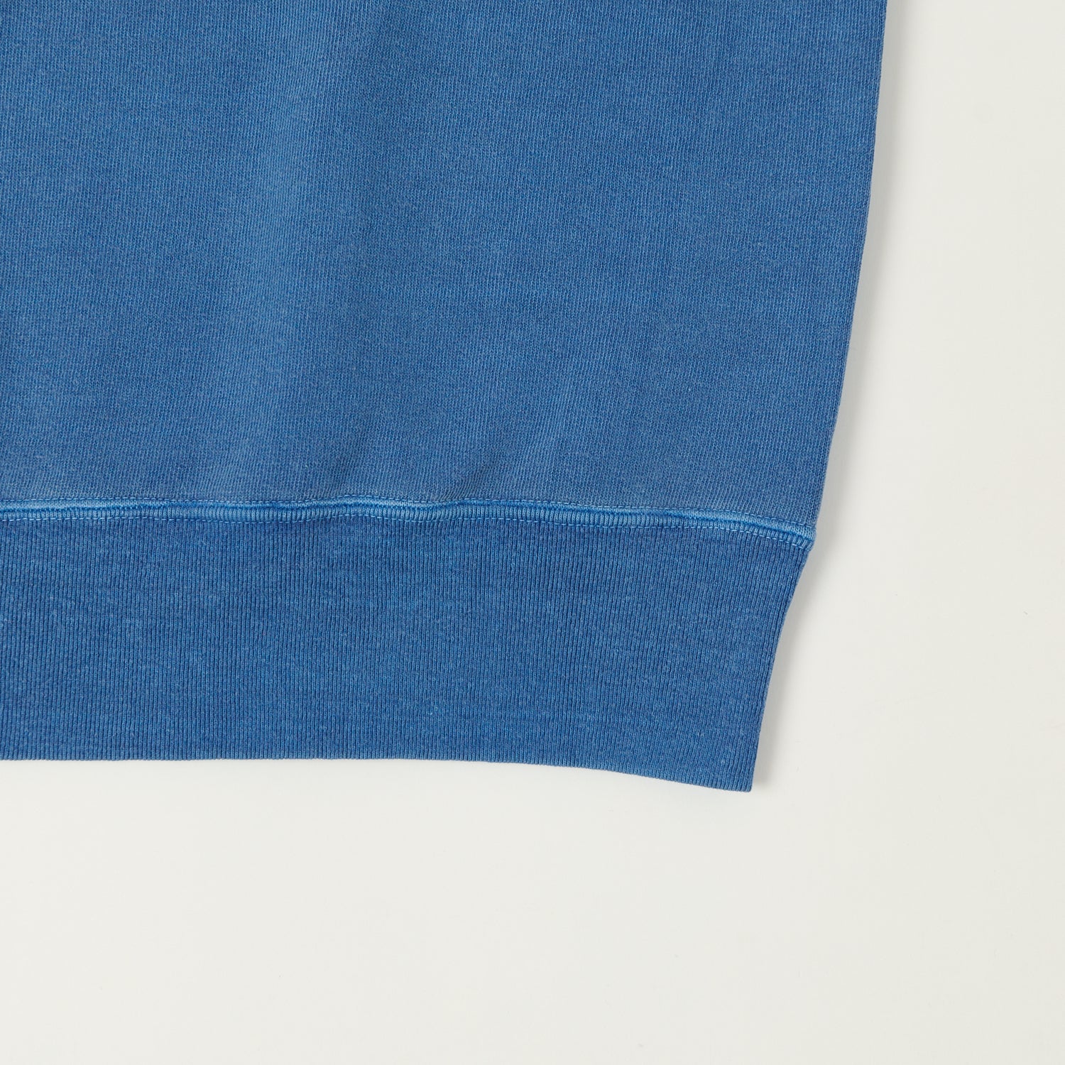 Dubbleworks Cut Off Sleeve Pigment Dyed Sweatshirt - Indigo