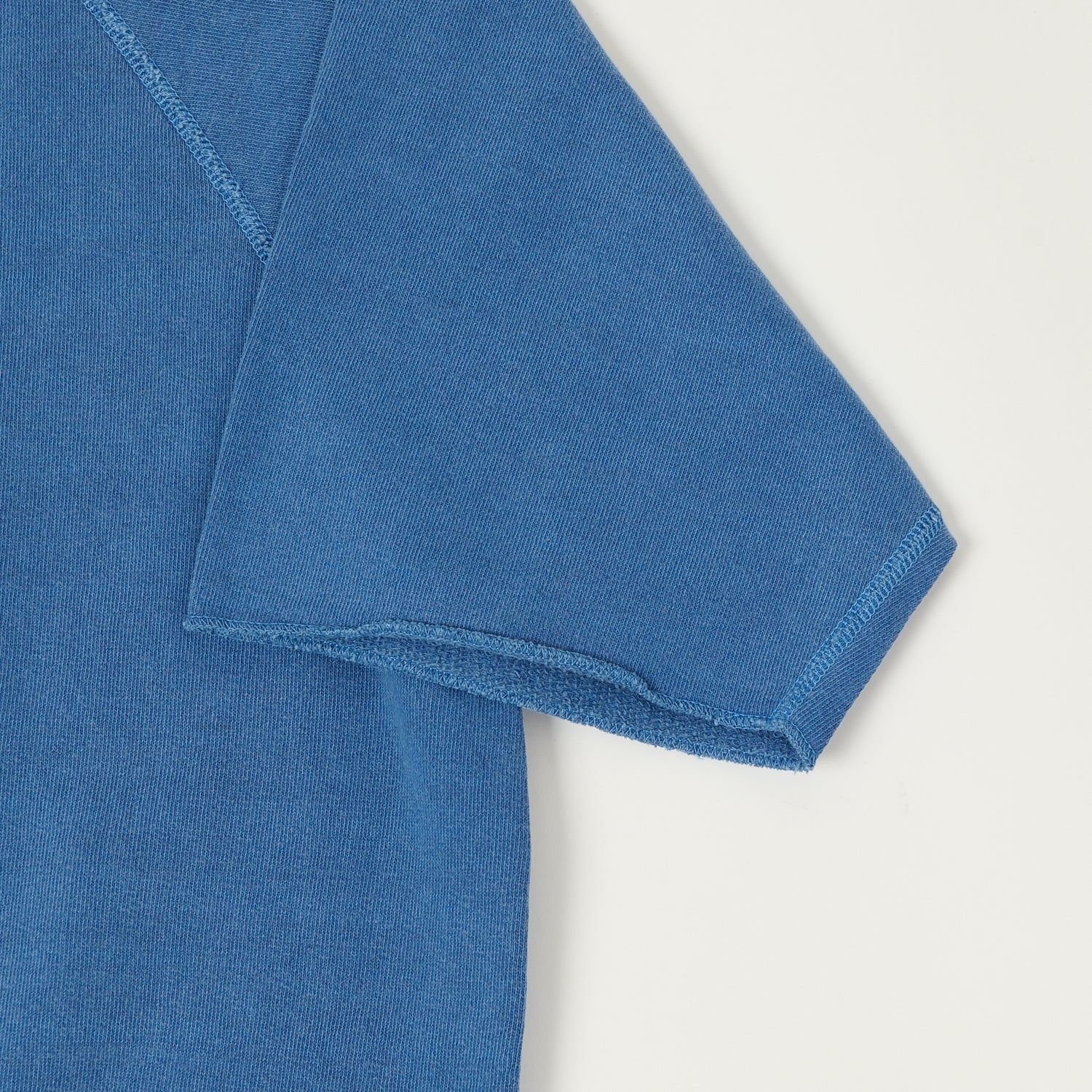 Dubbleworks Cut Off Sleeve Pigment Dyed Sweatshirt - Indigo