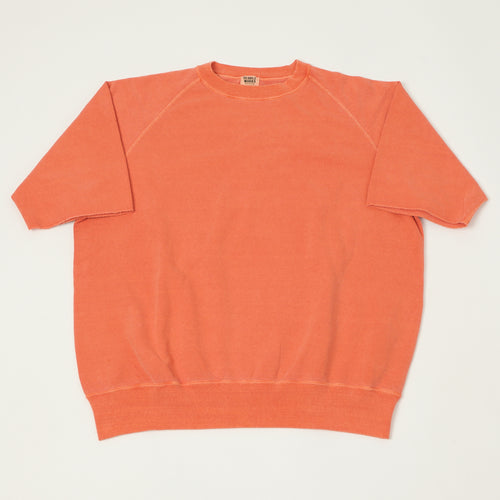 Dubbleworks Cut Off Sleeve Pigment Dyed Sweatshirt - Orange