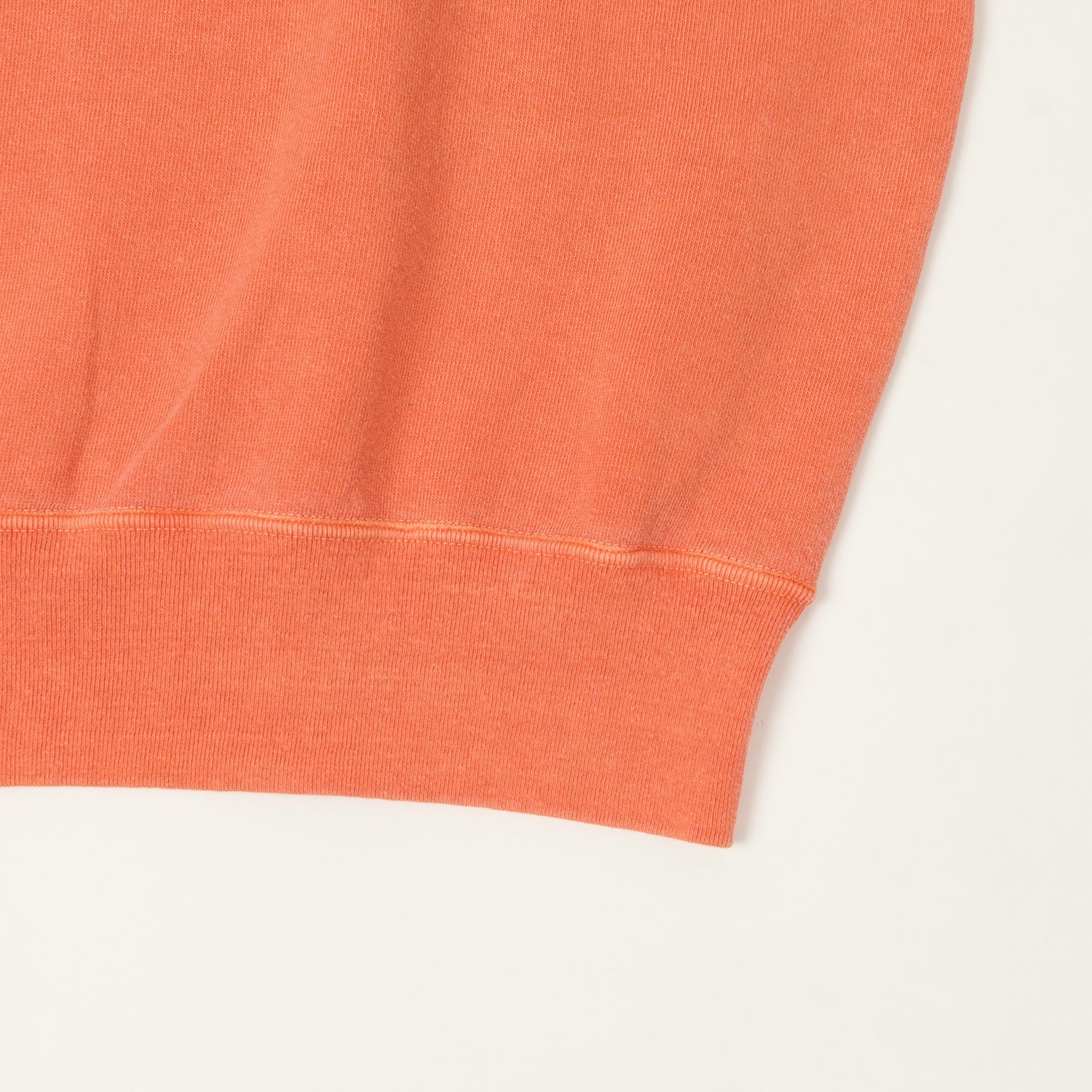 Dubbleworks Cut Off Sleeve Pigment Dyed Sweatshirt - Orange