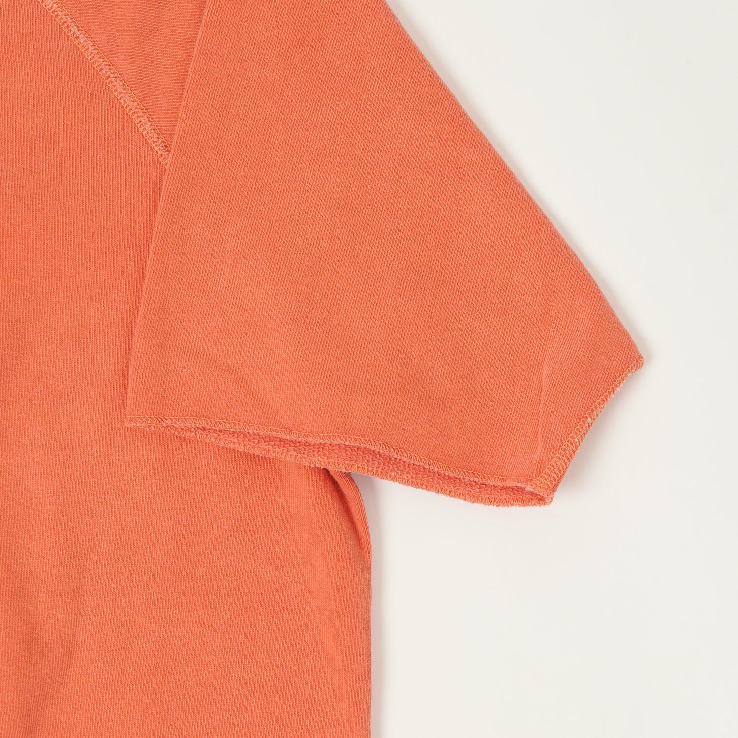 Dubbleworks Cut Off Sleeve Pigment Dyed Sweatshirt - Orange