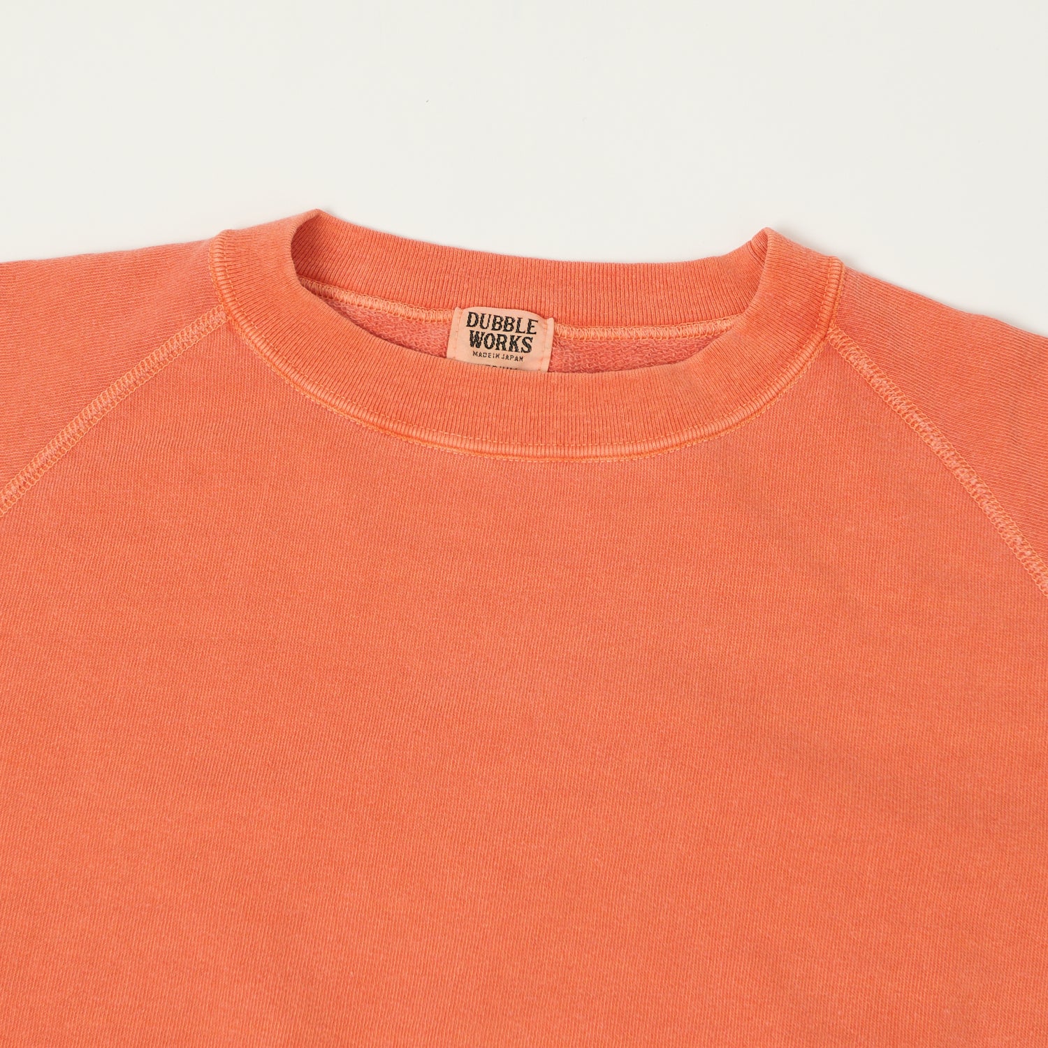 Dubbleworks Cut Off Sleeve Pigment Dyed Sweatshirt - Orange
