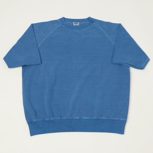 Dubbleworks Cut Off Sleeve Pigment Dyed Sweatshirt - Indigo