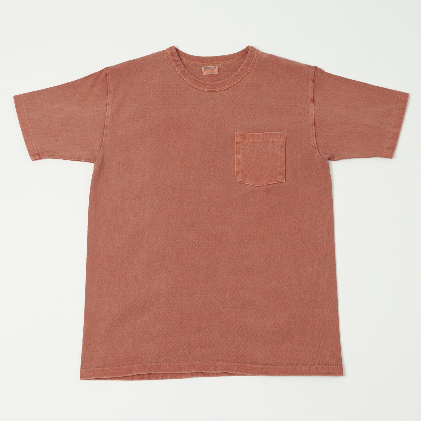 Dubbleworks Heavy Fabric Pigment Dye Pocket Tee - Brick Red