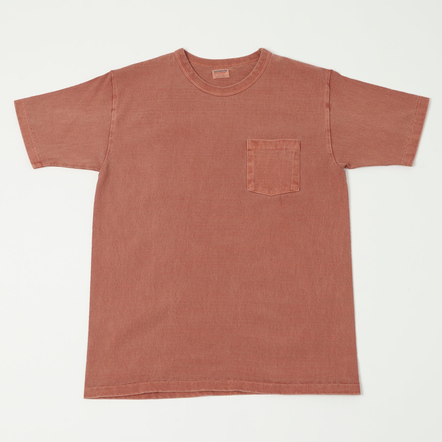 Dubbleworks Heavy Fabric Pigment Dye Pocket Tee - Brick Red