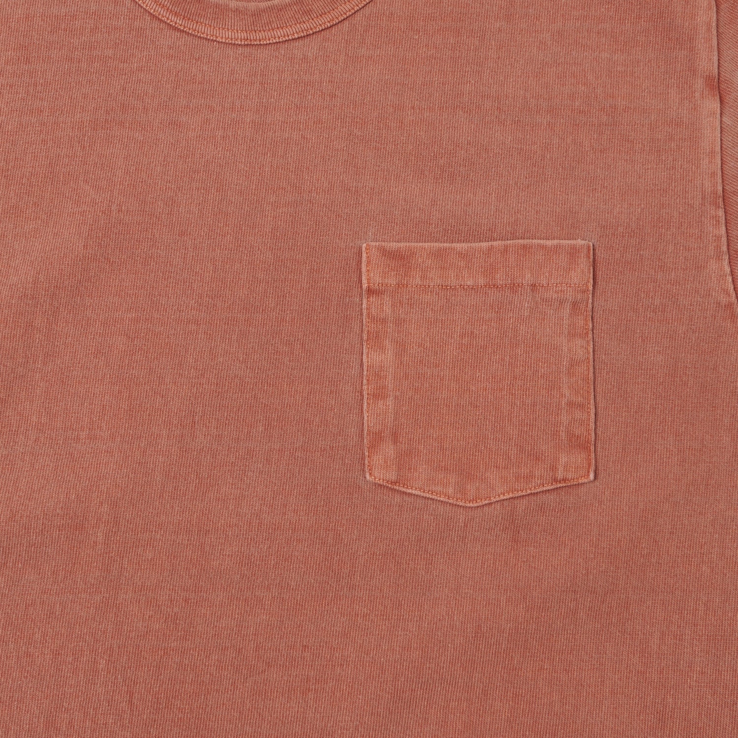 Dubbleworks Heavy Fabric Pigment Dye Pocket Tee - Brick Red