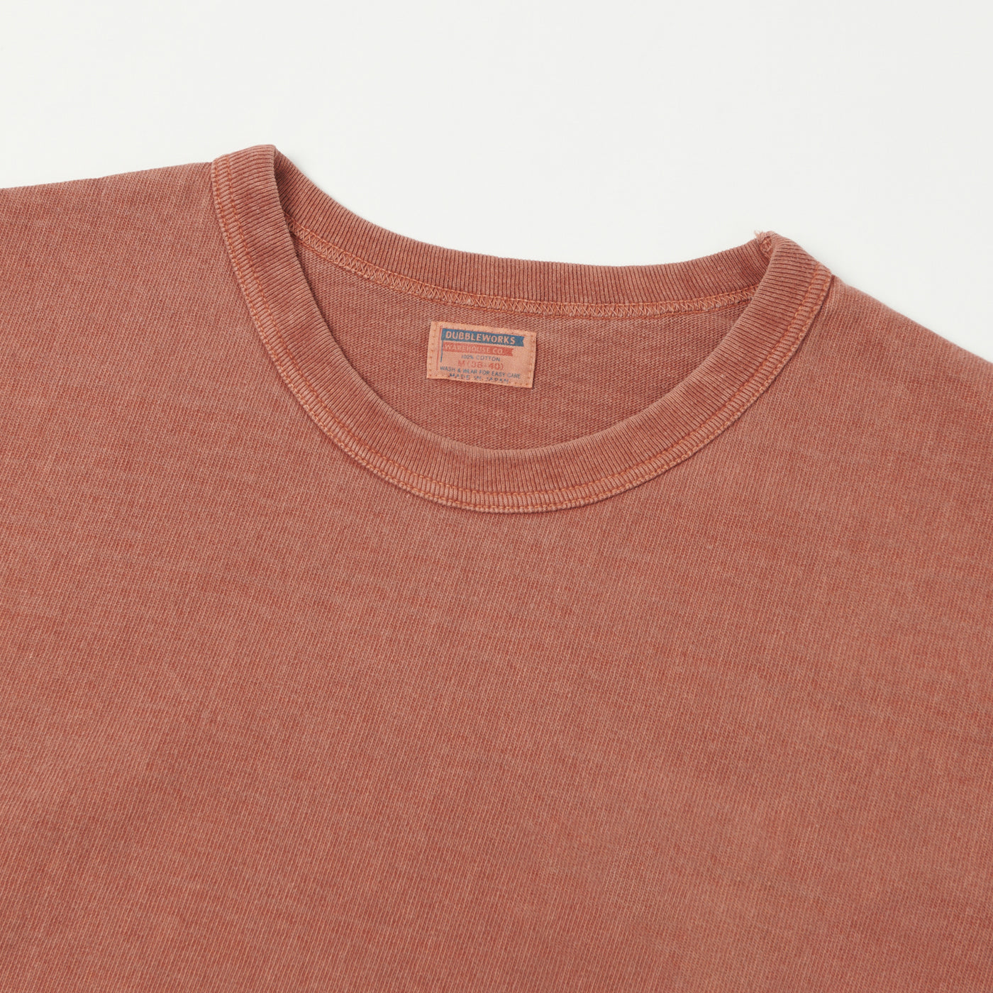 Dubbleworks Heavy Fabric Pigment Dye Tee - Brick Red