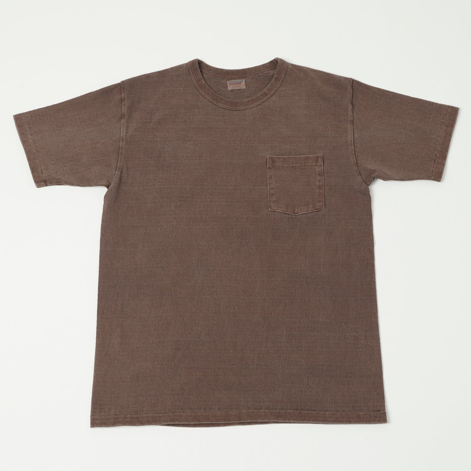 Dubbleworks Heavy Fabric Pigment Dye Pocket Tee - Mad Brown