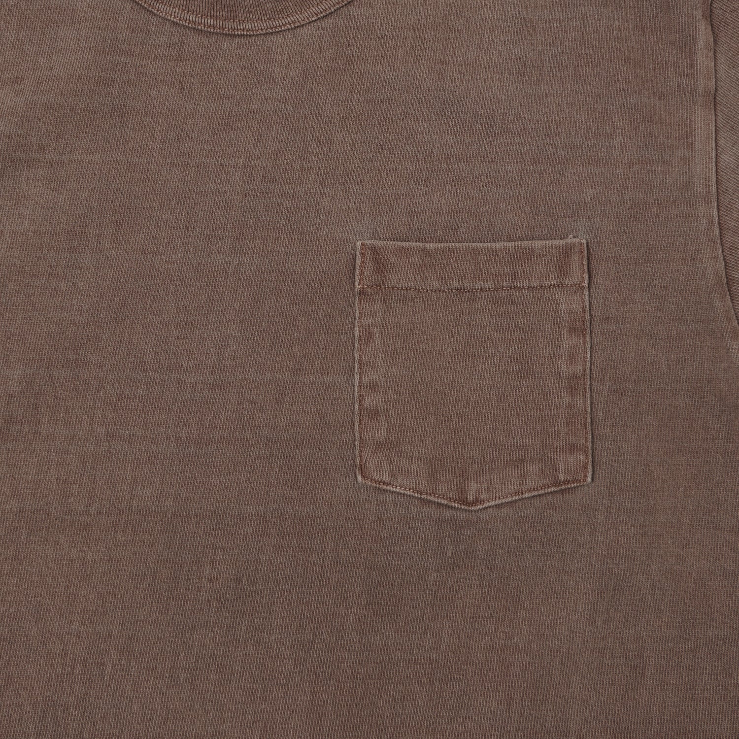 Dubbleworks Heavy Fabric Pigment Dye Pocket Tee - Mad Brown