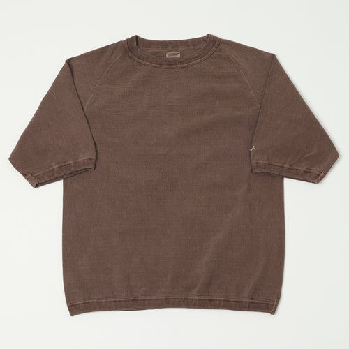 Dubbleworks Heavy Fabric Raglan Sleeve Pigment Dye Tee - Mad Brown