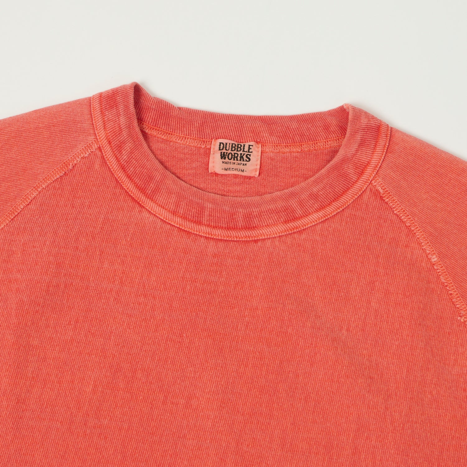 Dubbleworks Heavy Fabric Raglan Sleeve Pigment Dye Tee - Orange