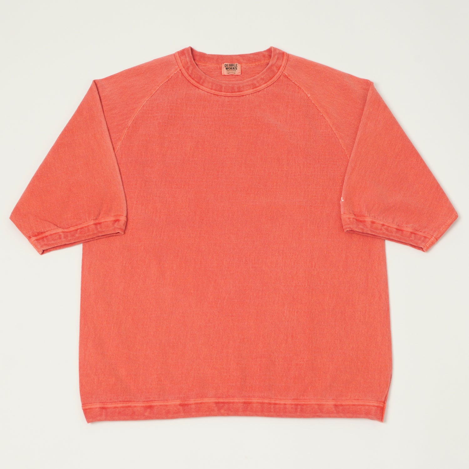 Dubbleworks Heavy Fabric Raglan Sleeve Pigment Dye Tee - Orange