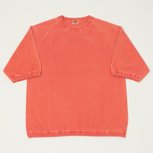 Dubbleworks Heavy Fabric Raglan Sleeve Pigment Dye Tee - Orange