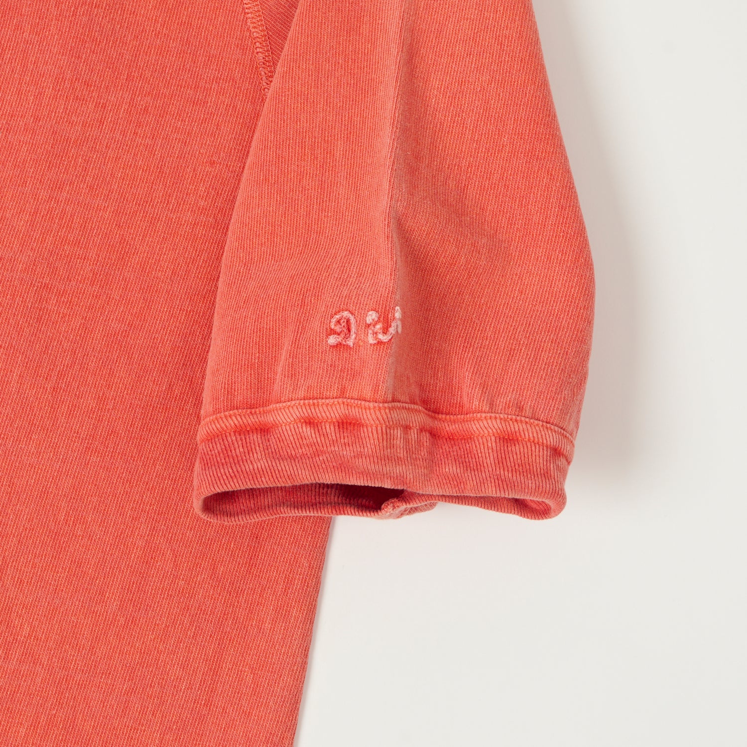 Dubbleworks Heavy Fabric Raglan Sleeve Pigment Dye Tee - Orange