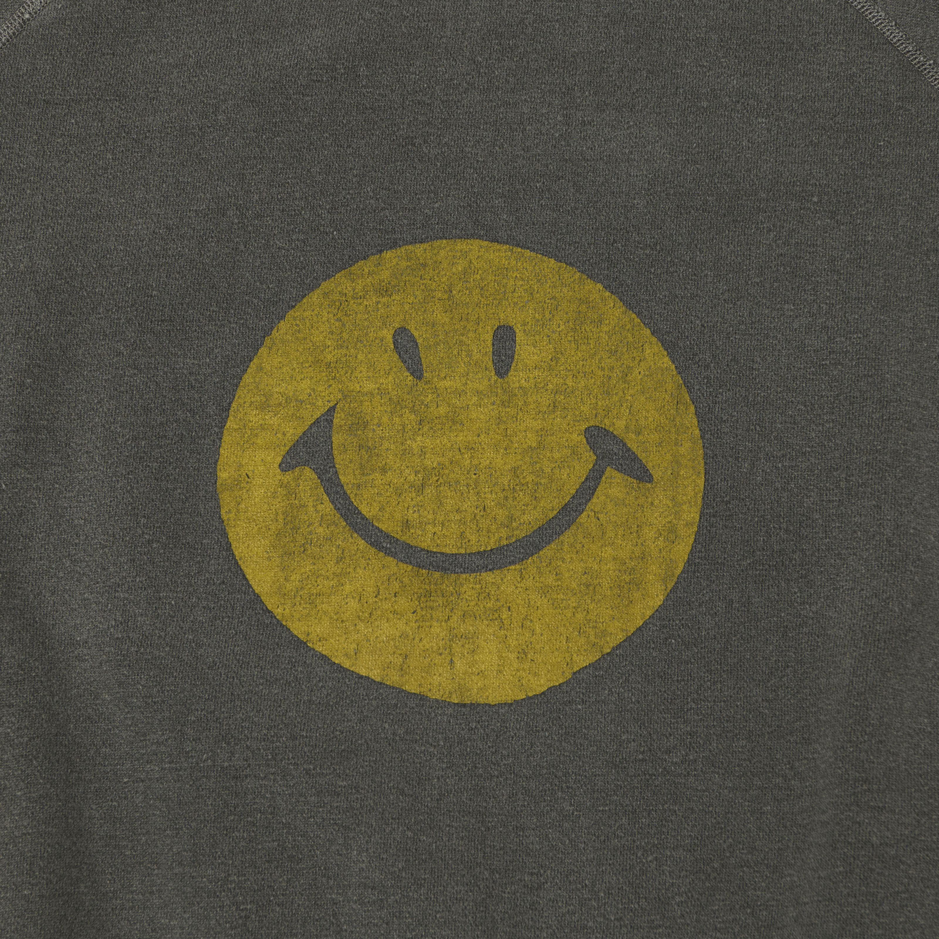 Dubbleworks 'Smile' Pigment Dye Raglan Sweatshirt - Sumikuro