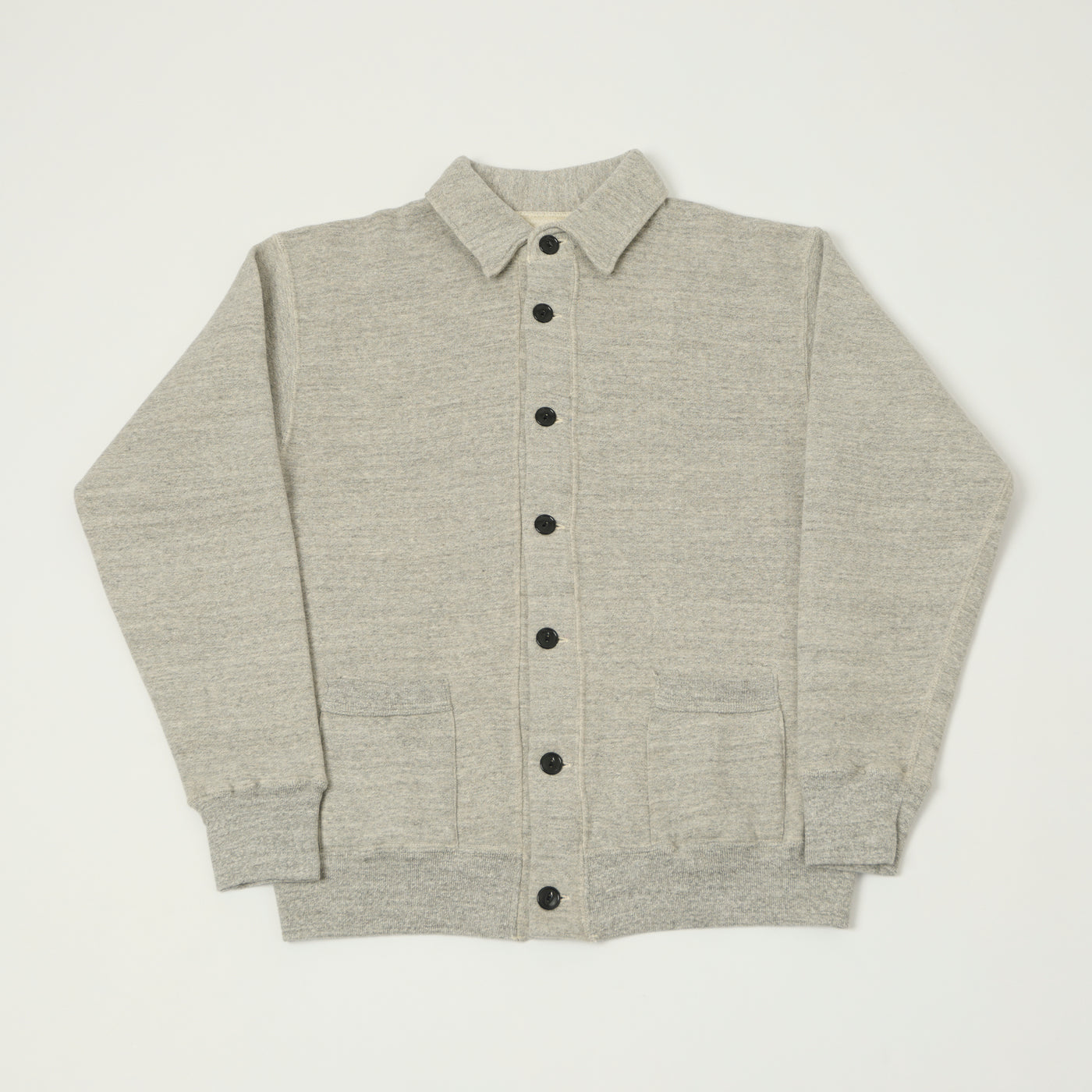 Dubbleworks Loop Wheel Sweat Jacket - Heather Grey
