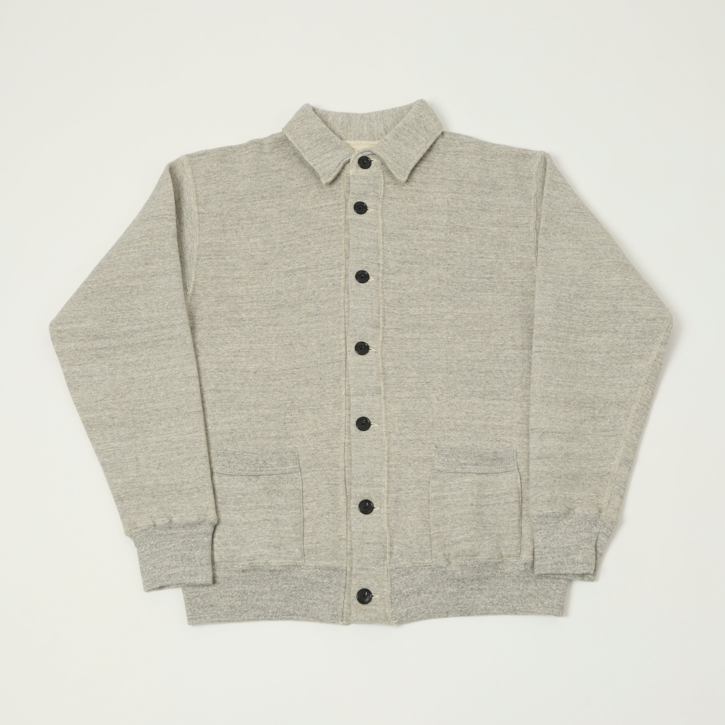 Dubbleworks Loop Wheel Sweat Jacket - Heather Grey