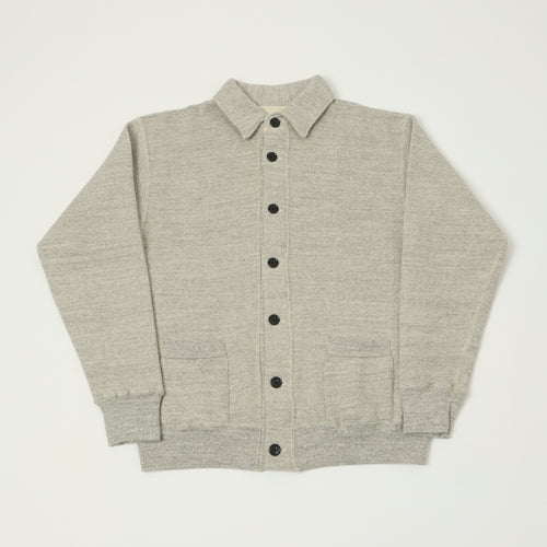 Dubbleworks Loop Wheel Sweat Jacket - Heather Grey