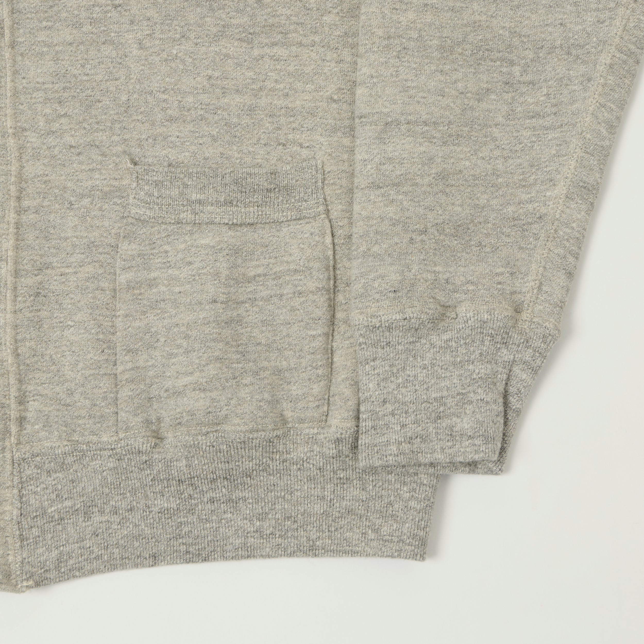 Dubbleworks Loop Wheel Sweat Jacket - Heather Grey