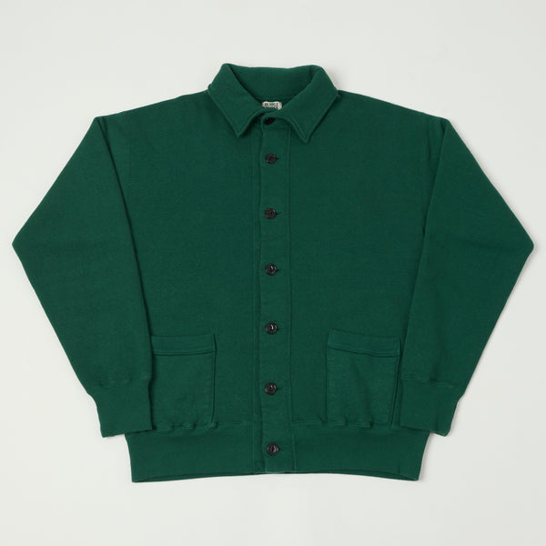 Dubbleworks Tsuriami Collared Sweat Jacket - Green | SON OF