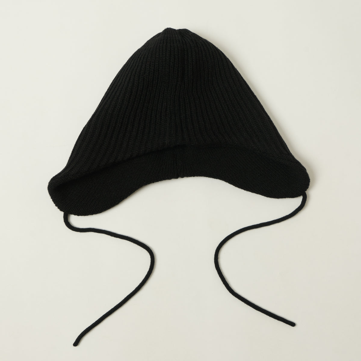 Rototo Ear Flap Knit Beanie - Black