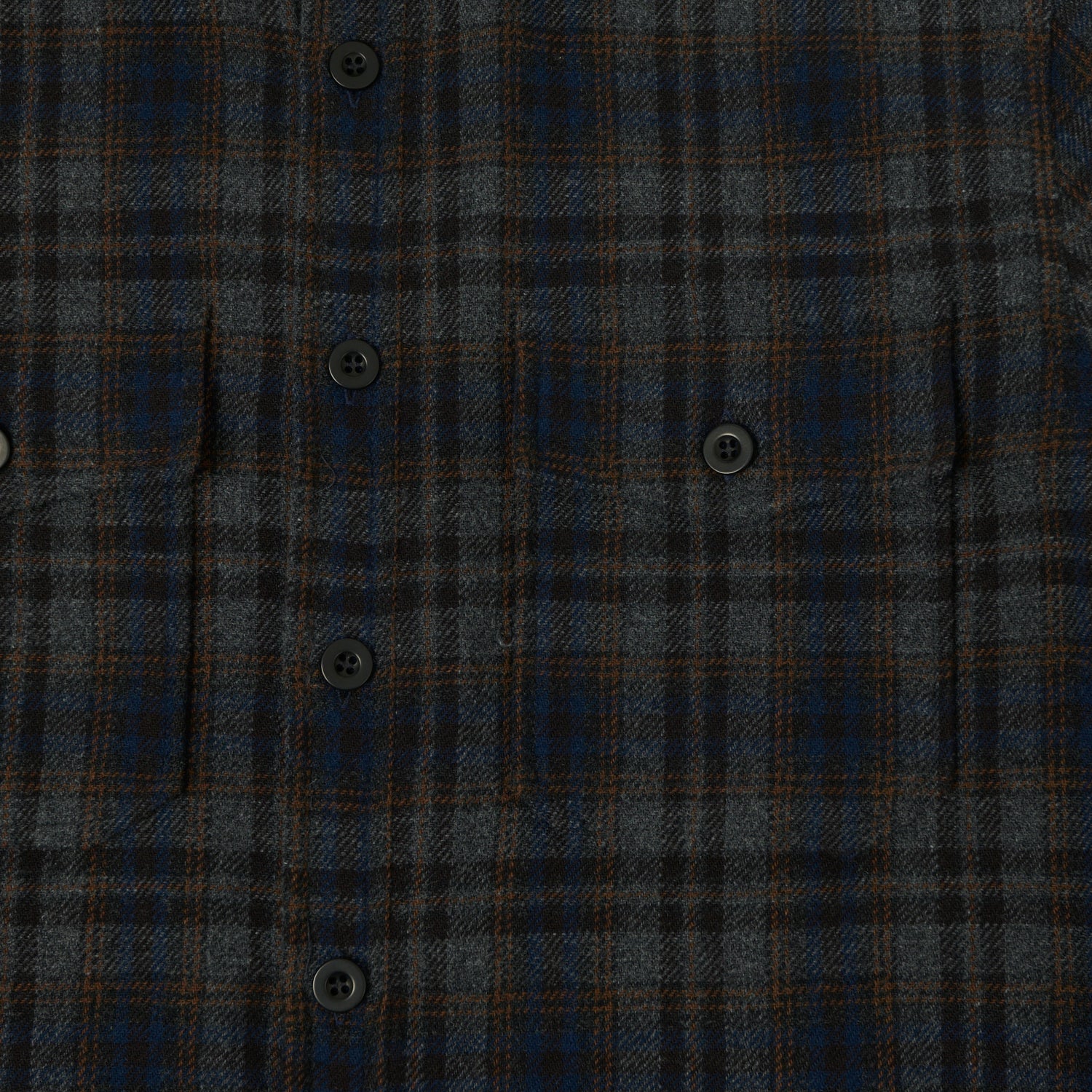 East Harbour Surplus 'MOAB 990' Plaid Overshirt - Navy/Grey