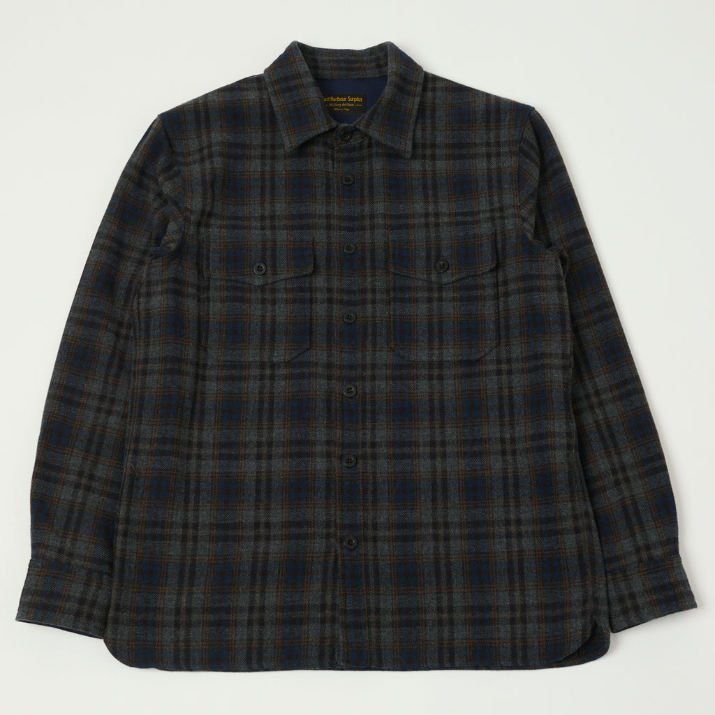 WINDANDSEA MILITARY おしい SURPLUS PLAID SHIRT