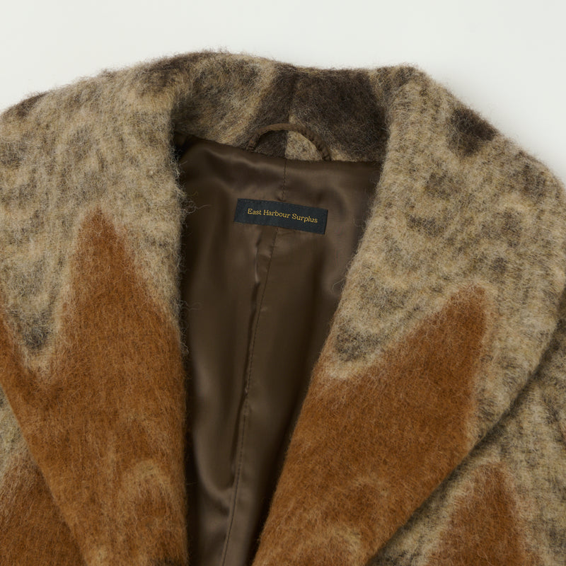 East Harbour Surplus 'Bourne 911' Dyed Yarn Shawl Collar Coat - Brown