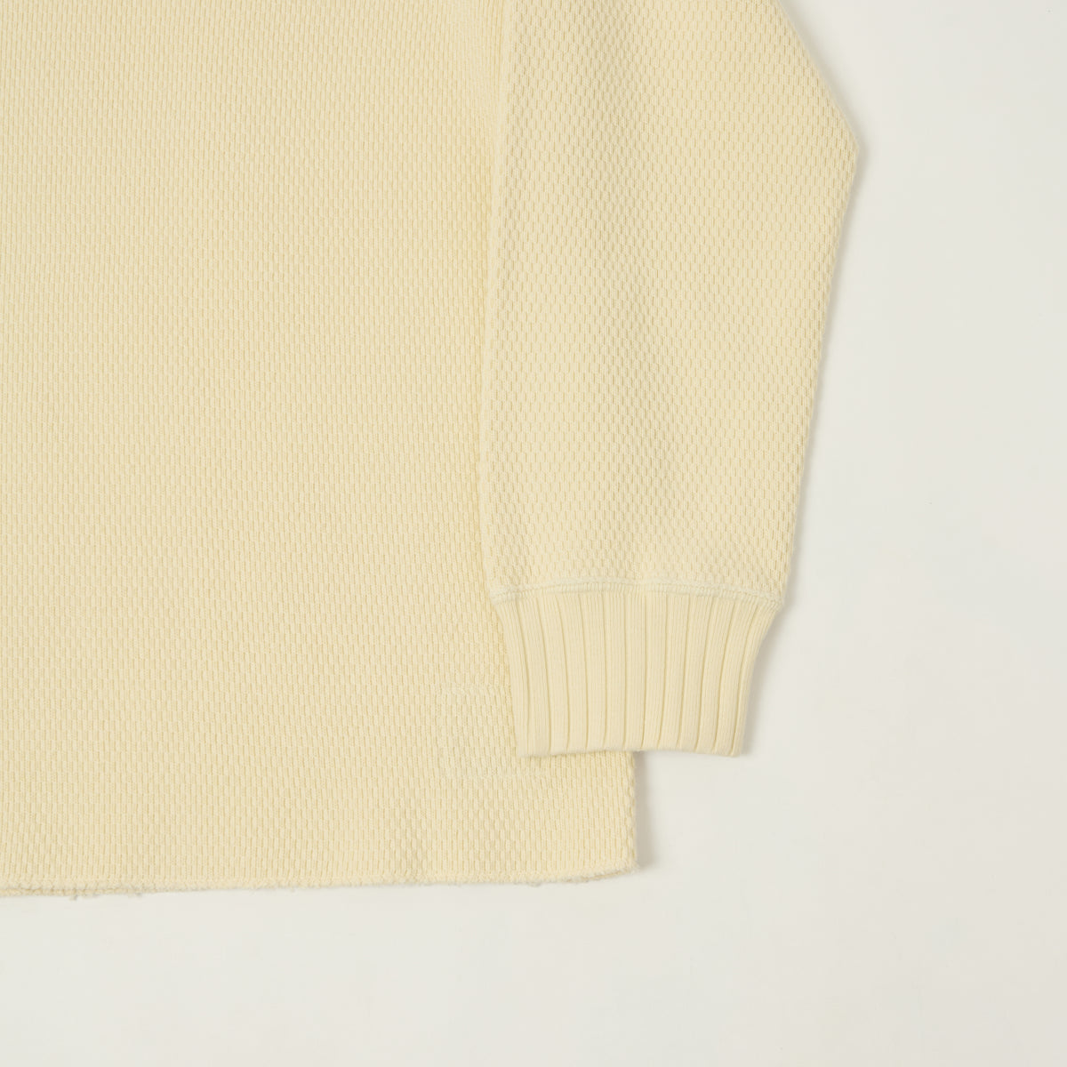 Edwin Arthur's 'Date' Double V Thermal T-Shirt - Natural