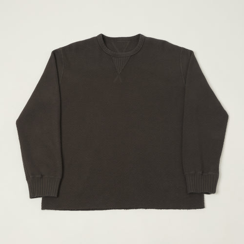 Edwin Arthur's 'Date' Double V Thermal T-Shirt - Washed Black