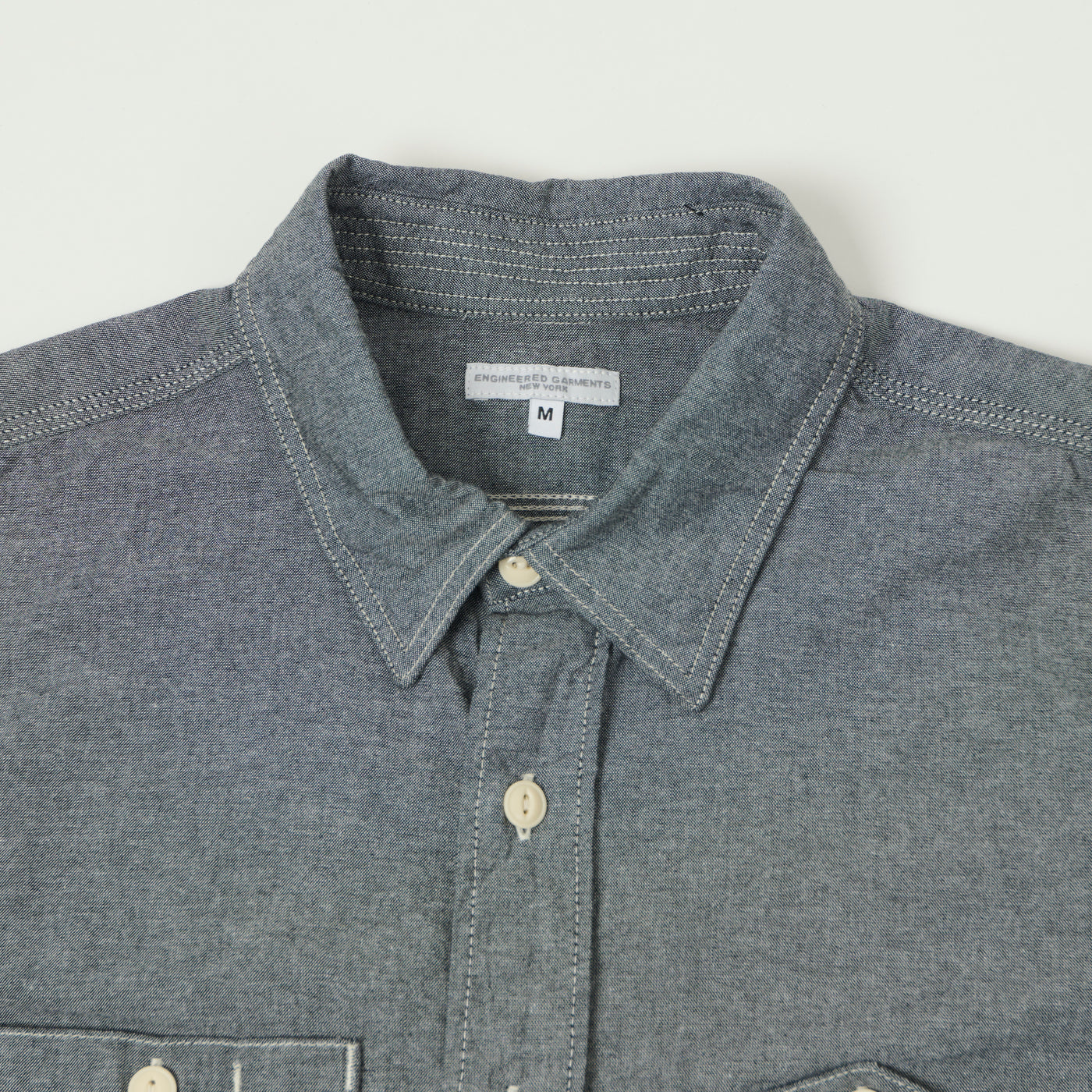 Engineered Garments 4.5oz Chambray Work Shirt - Grey