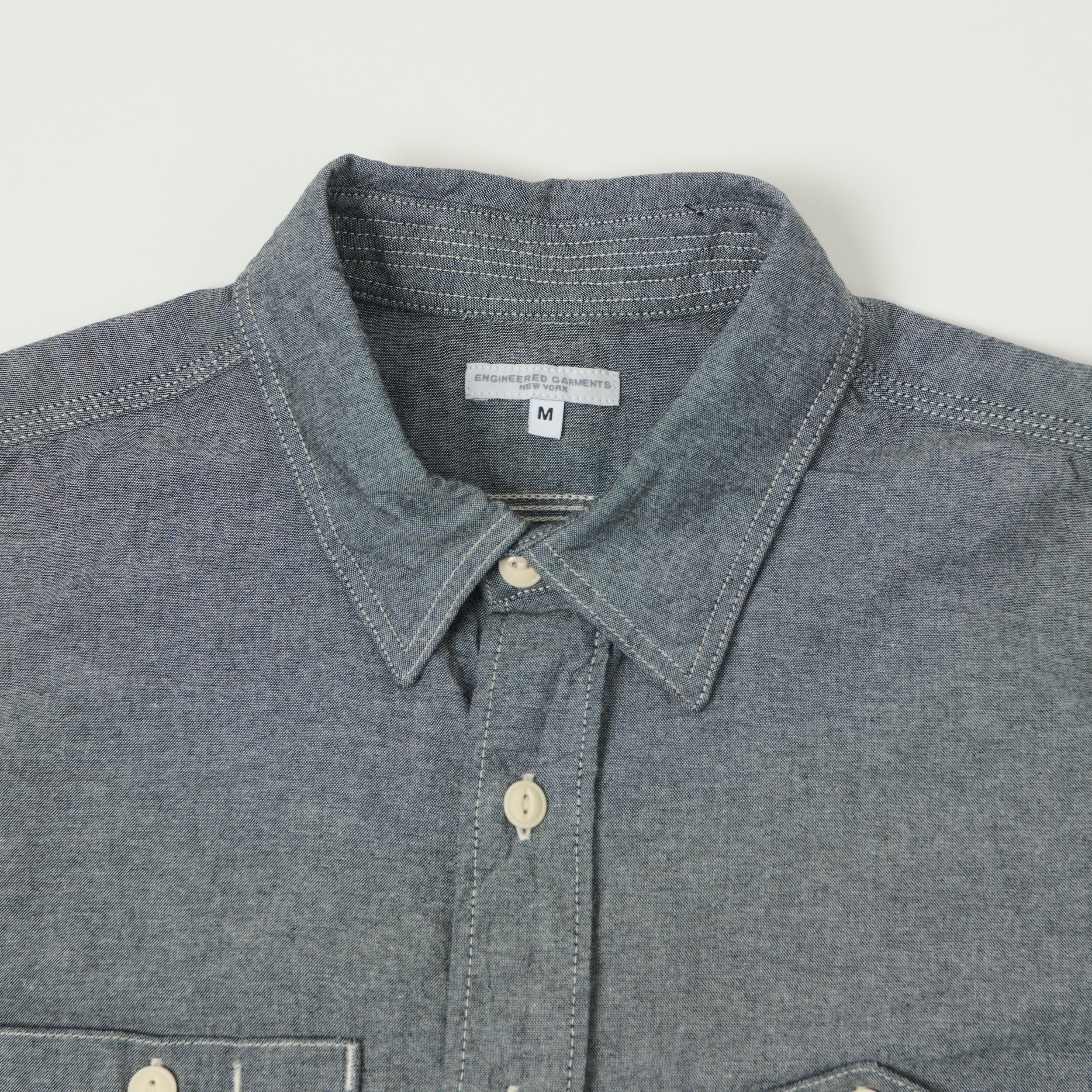 Engineered Garments 4.5oz Chambray Work Shirt - Grey