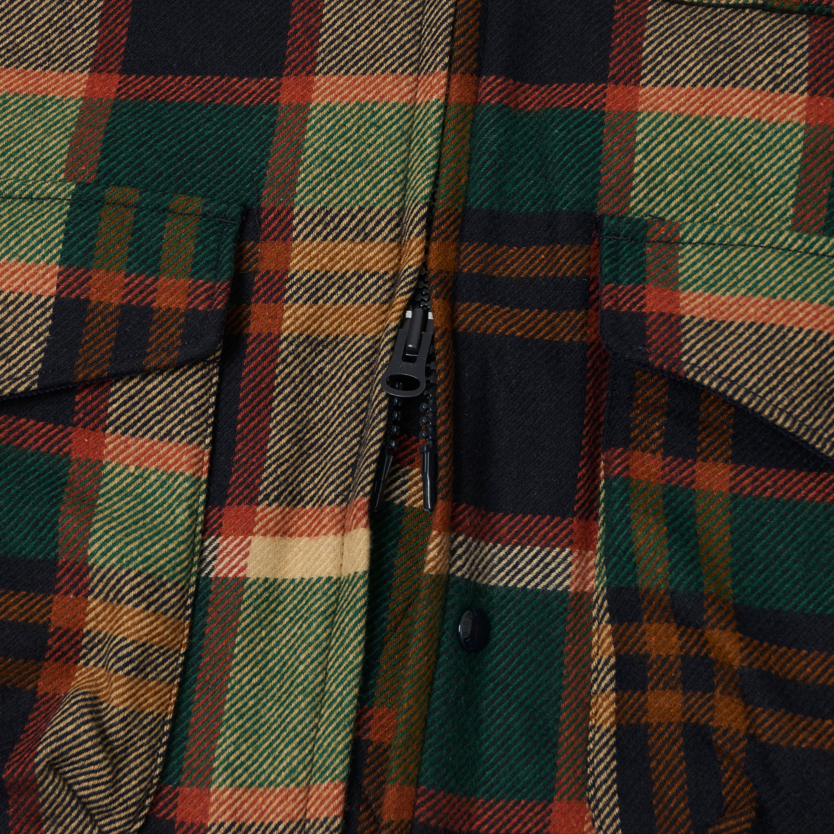 Engineered Garments Heavy Wool Plaid 'SAS' Jacket - Navy/Brown