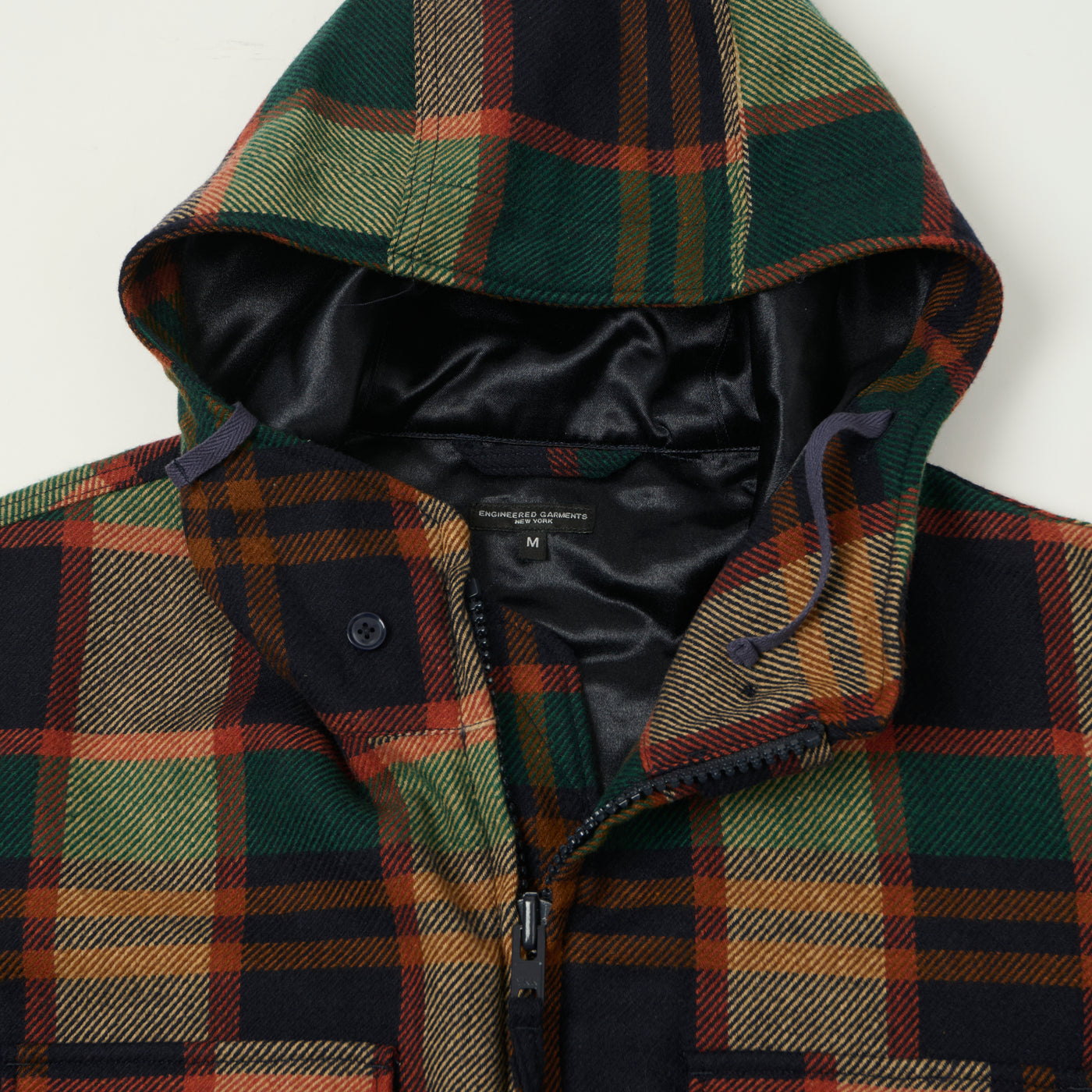 Engineered Garments Heavy Wool Plaid 'SAS' Jacket - Navy/Brown