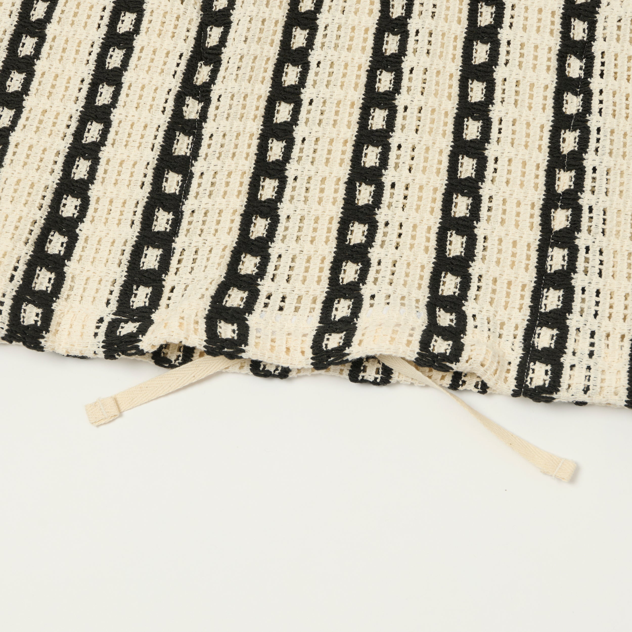 Engineered Garments Short Sleeve Crochet Hoody - White/Black – SON