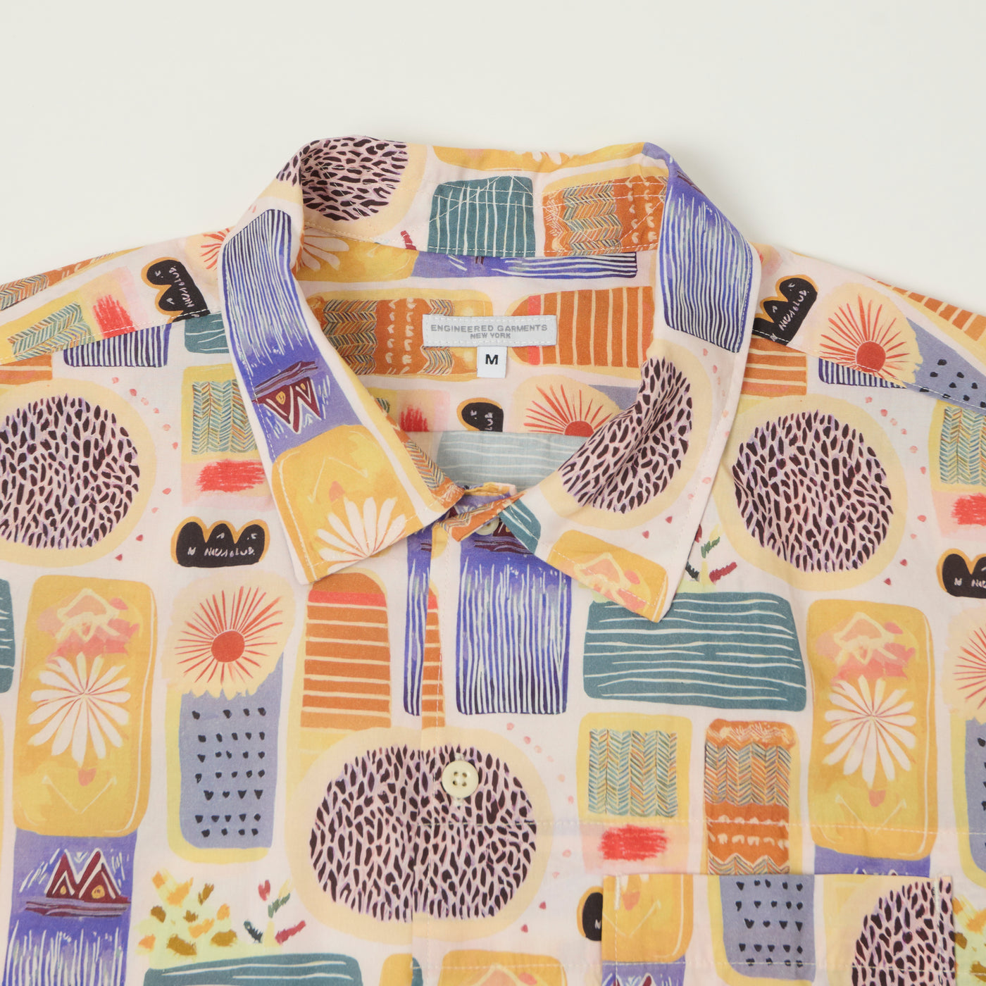 Engineered Garments Tencel Jamaican Camp Shirt - Pink/Blue