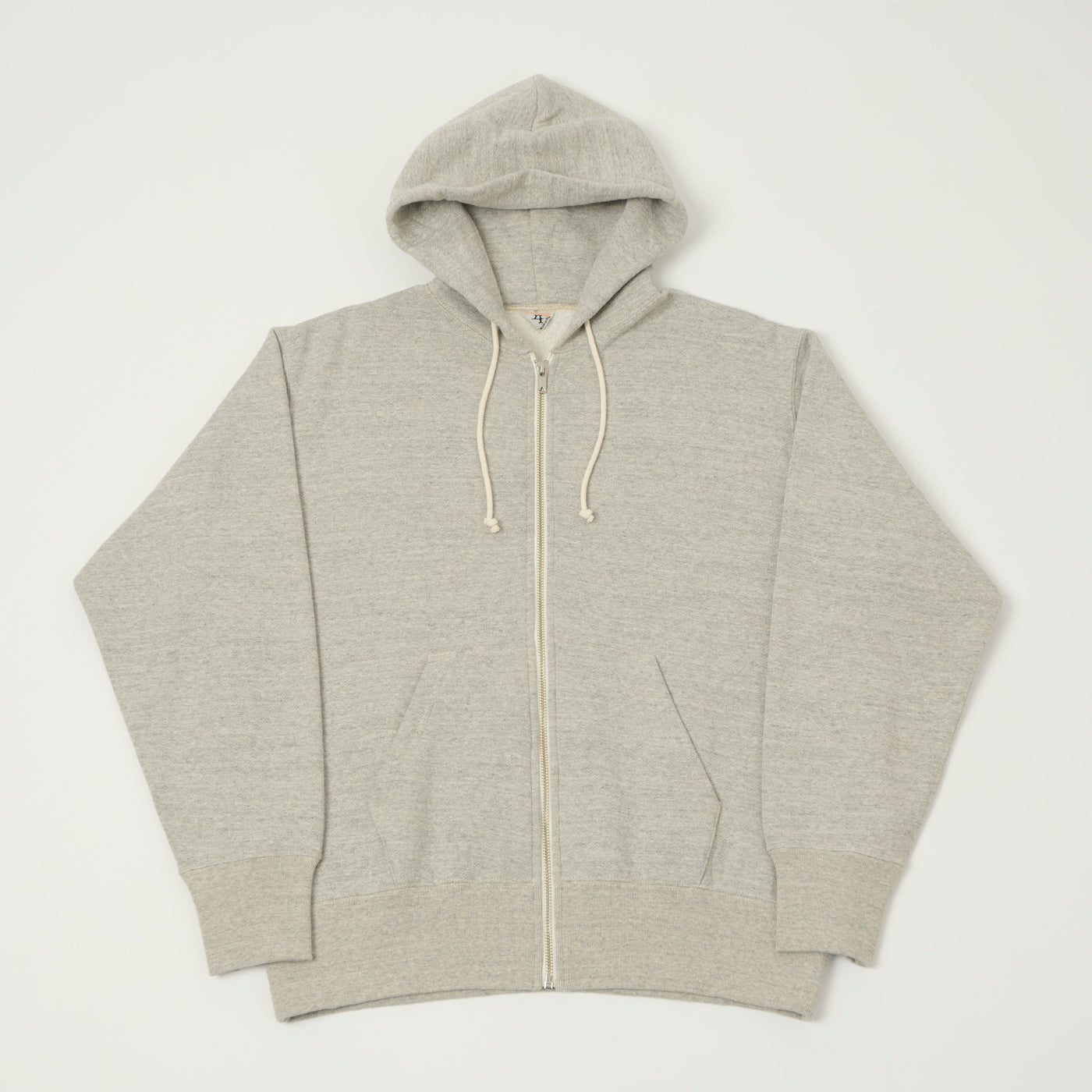 FilMelange 'Cherif' Fallen Cotton Zip Through Hoodie - Light Melange