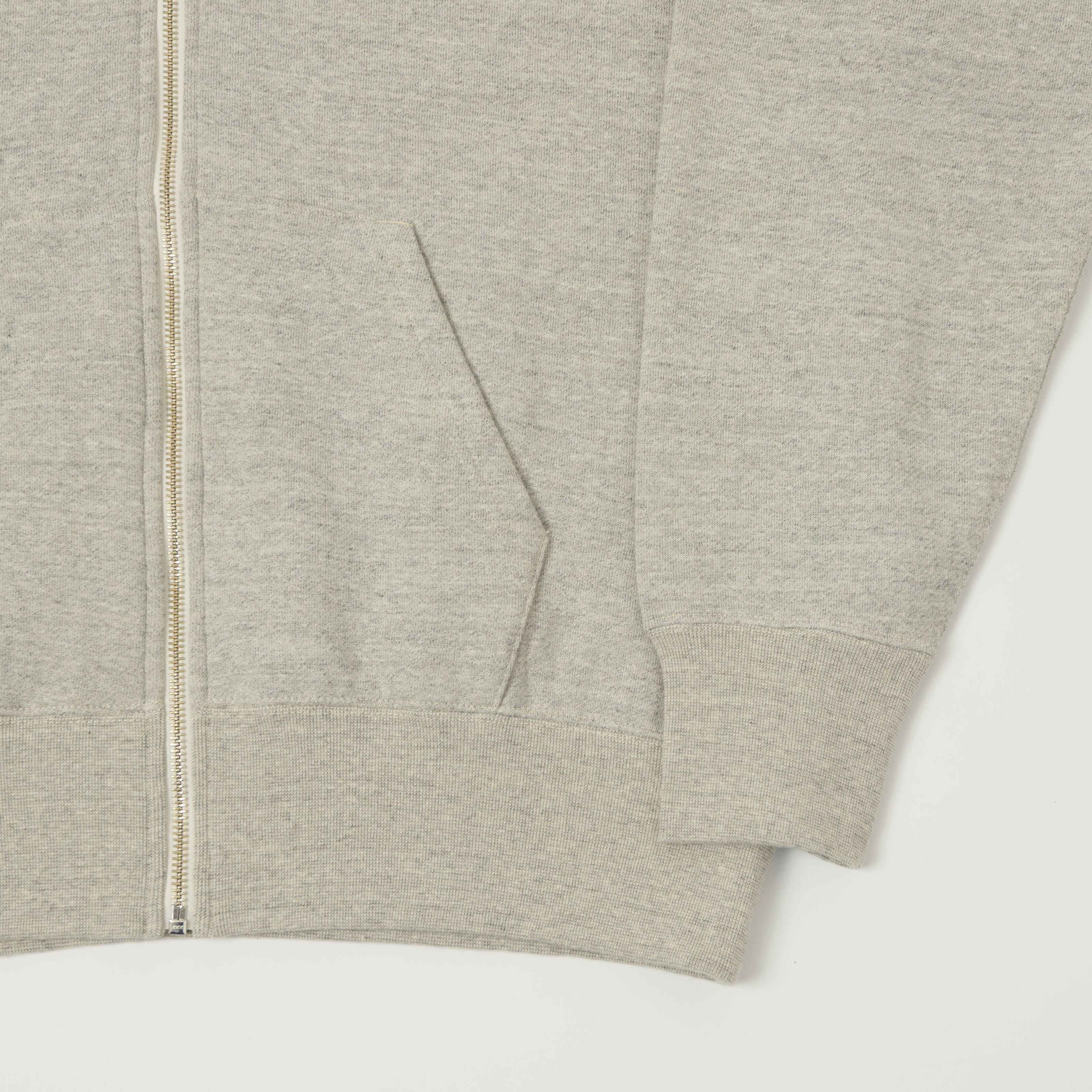 FilMelange 'Cherif' Fallen Cotton Zip Through Hoodie - Light Melange