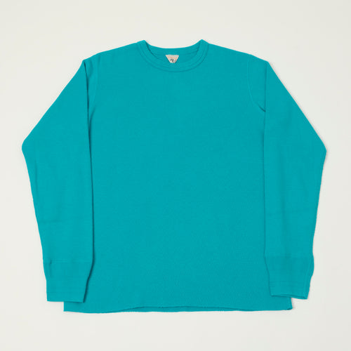 FilMelange 'Dan' Honeycomb Knit Thermal T-Shirt - Teal Blue