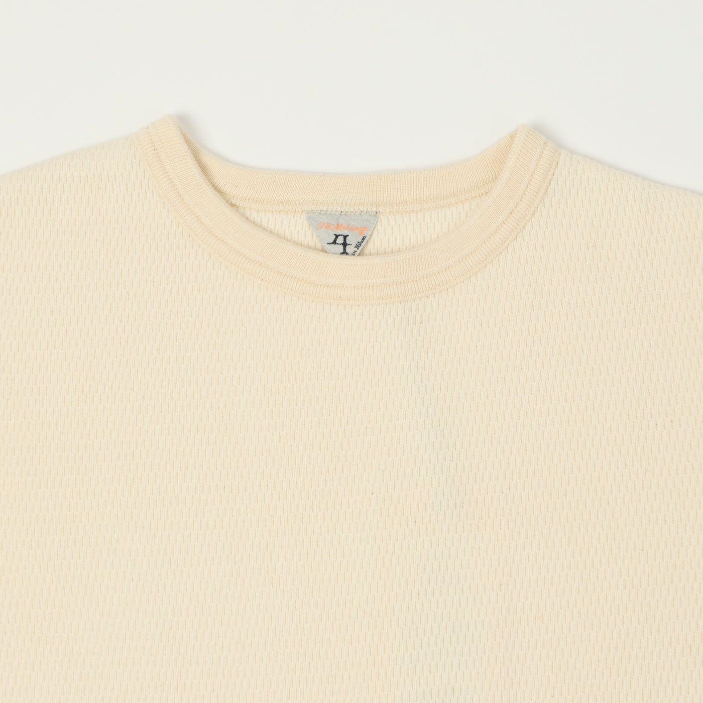 FilMelange 'Dan' Honeycomb Knit Thermal T-Shirt - Natural