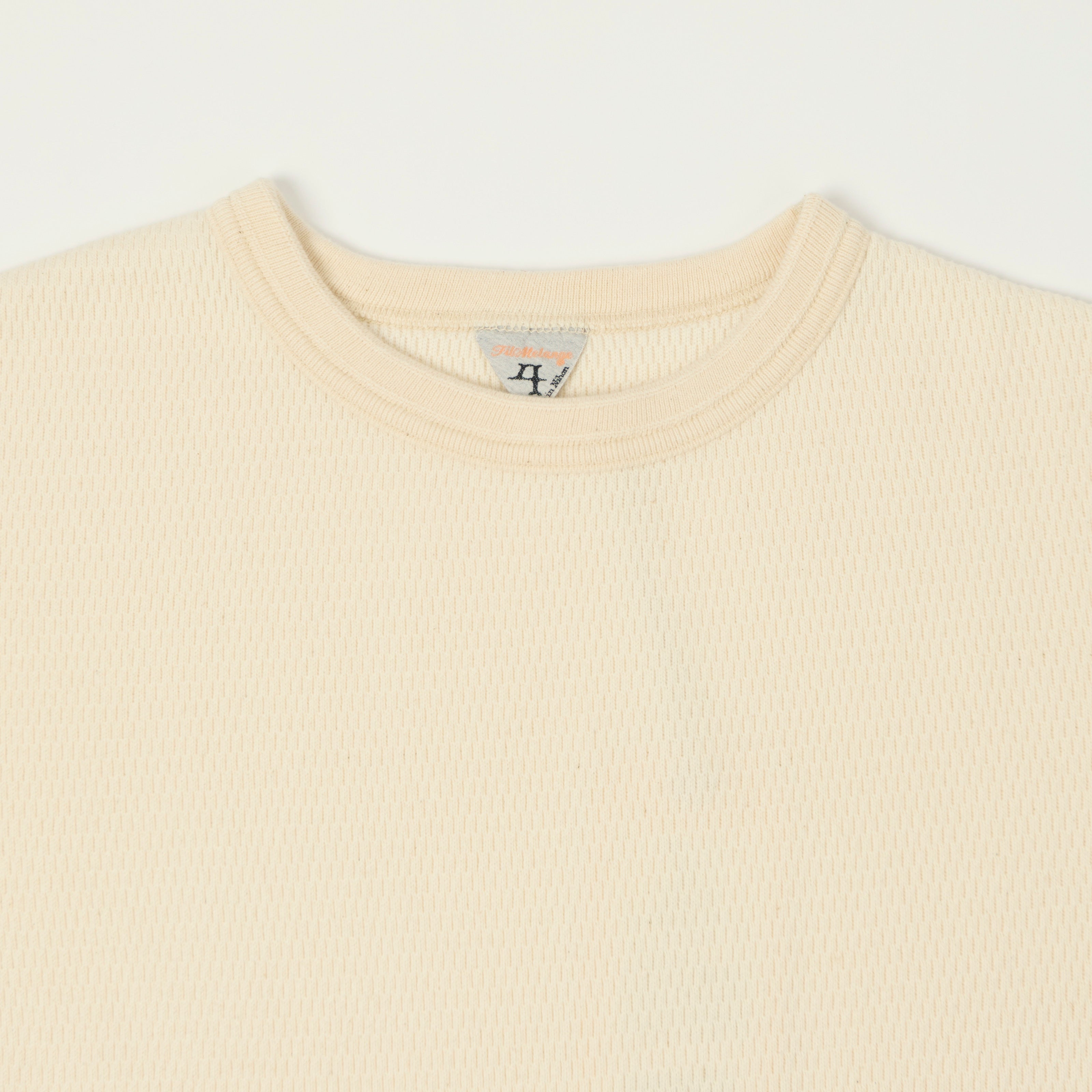 FilMelange 'Dan' Honeycomb Knit Thermal T-Shirt - Natural