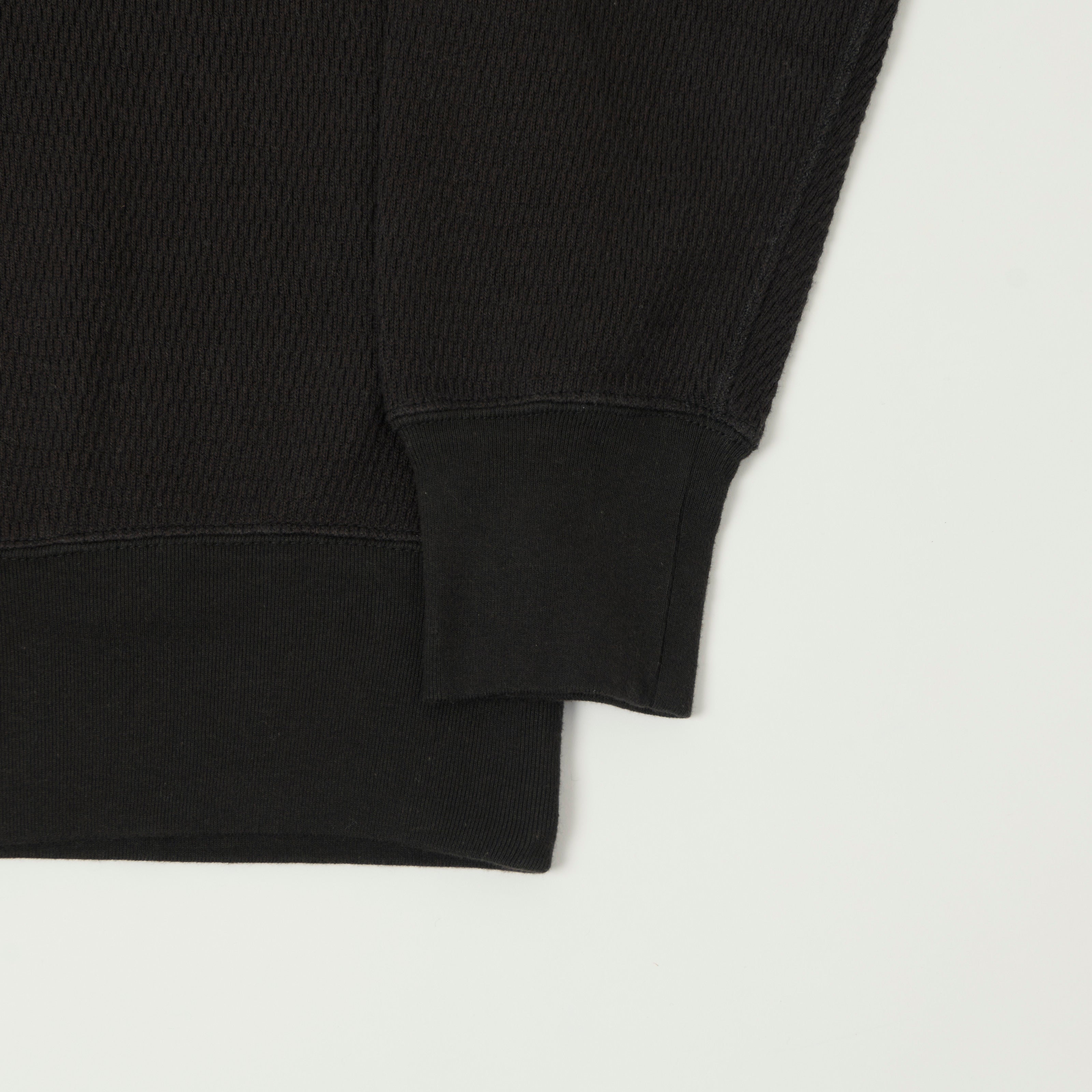 FilMelange 'Daryl' Honeycomb Knit Thermal T-Shirt - Black