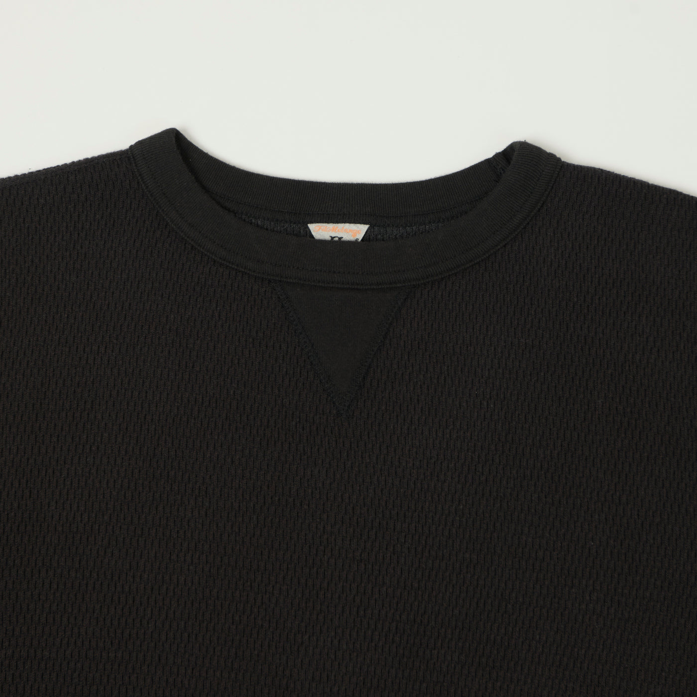 FilMelange 'Daryl' Honeycomb Knit Thermal T-Shirt - Black