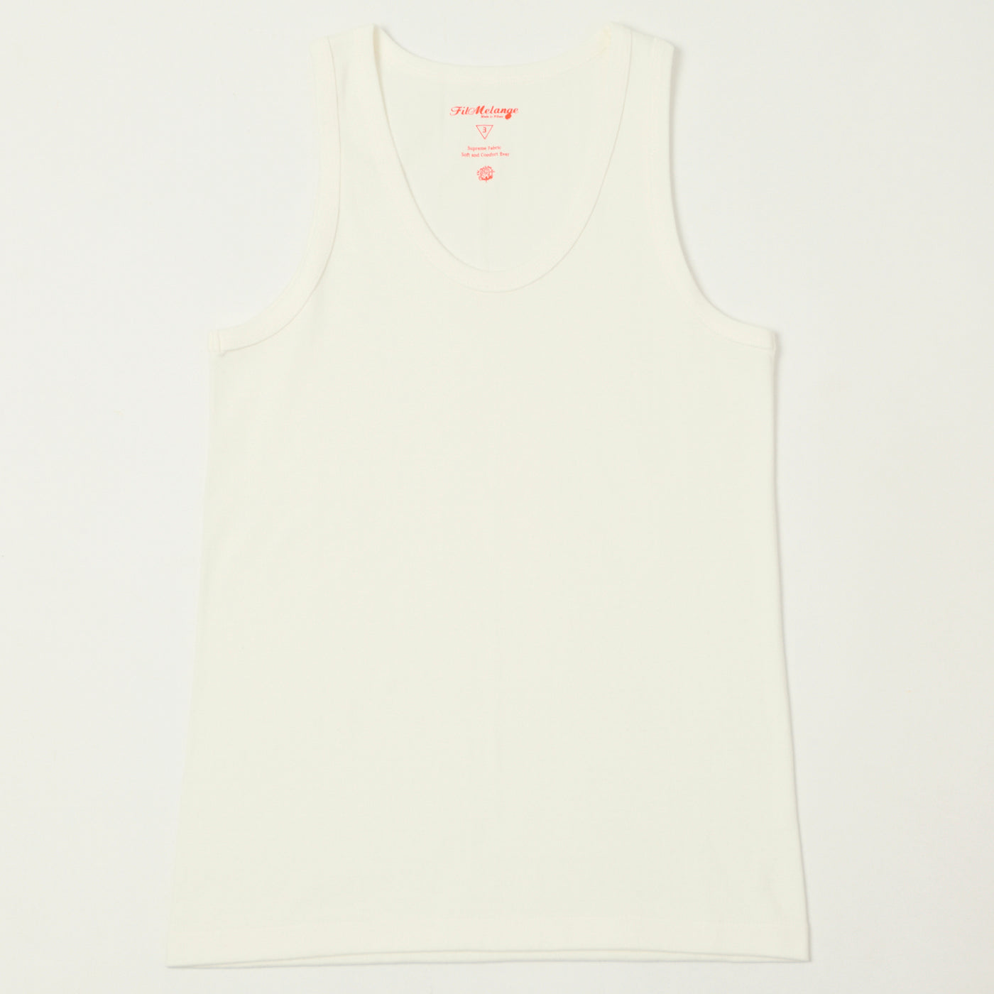 FilMelange 'Ryan' Organic Cotton Rib Vest - White